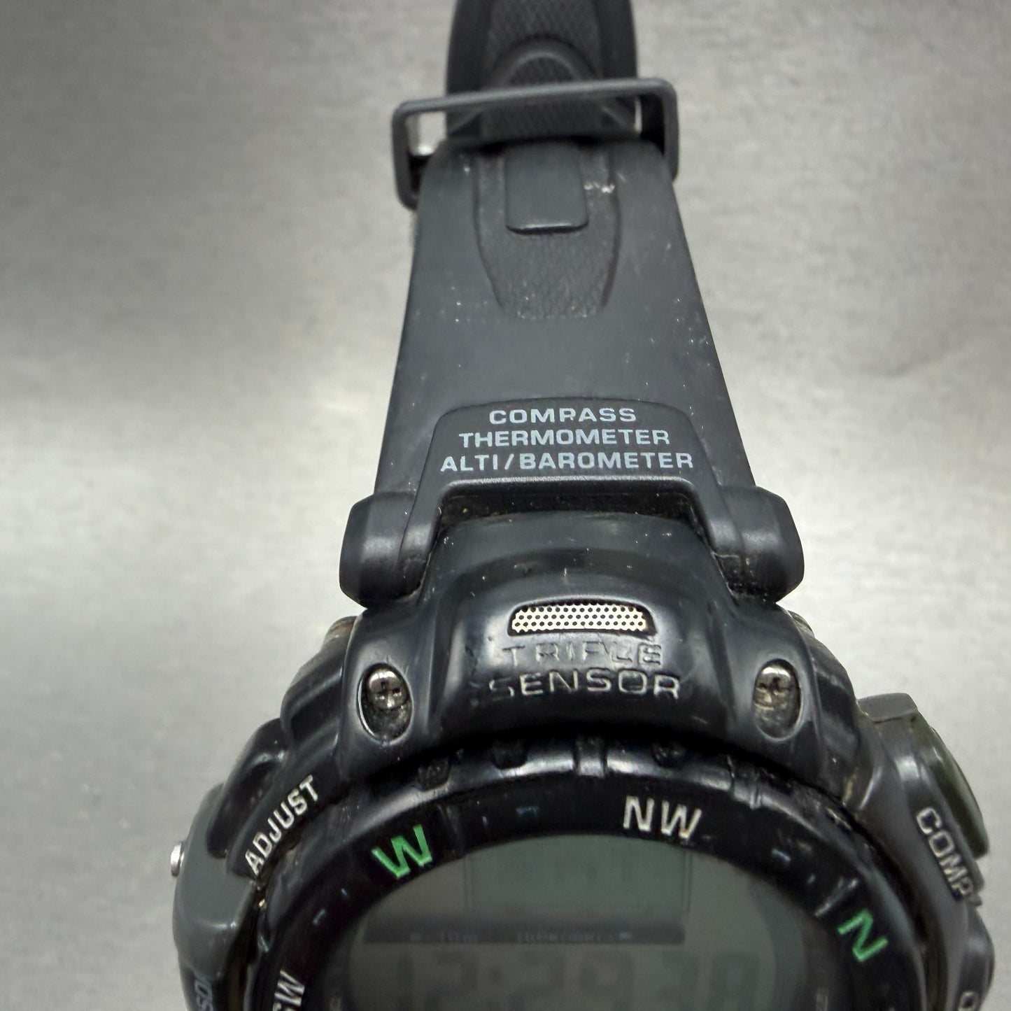 Casio Protrek Watch Men 54mm Black Triple Sensor Daydate Digital  PRG-40SJ Works4