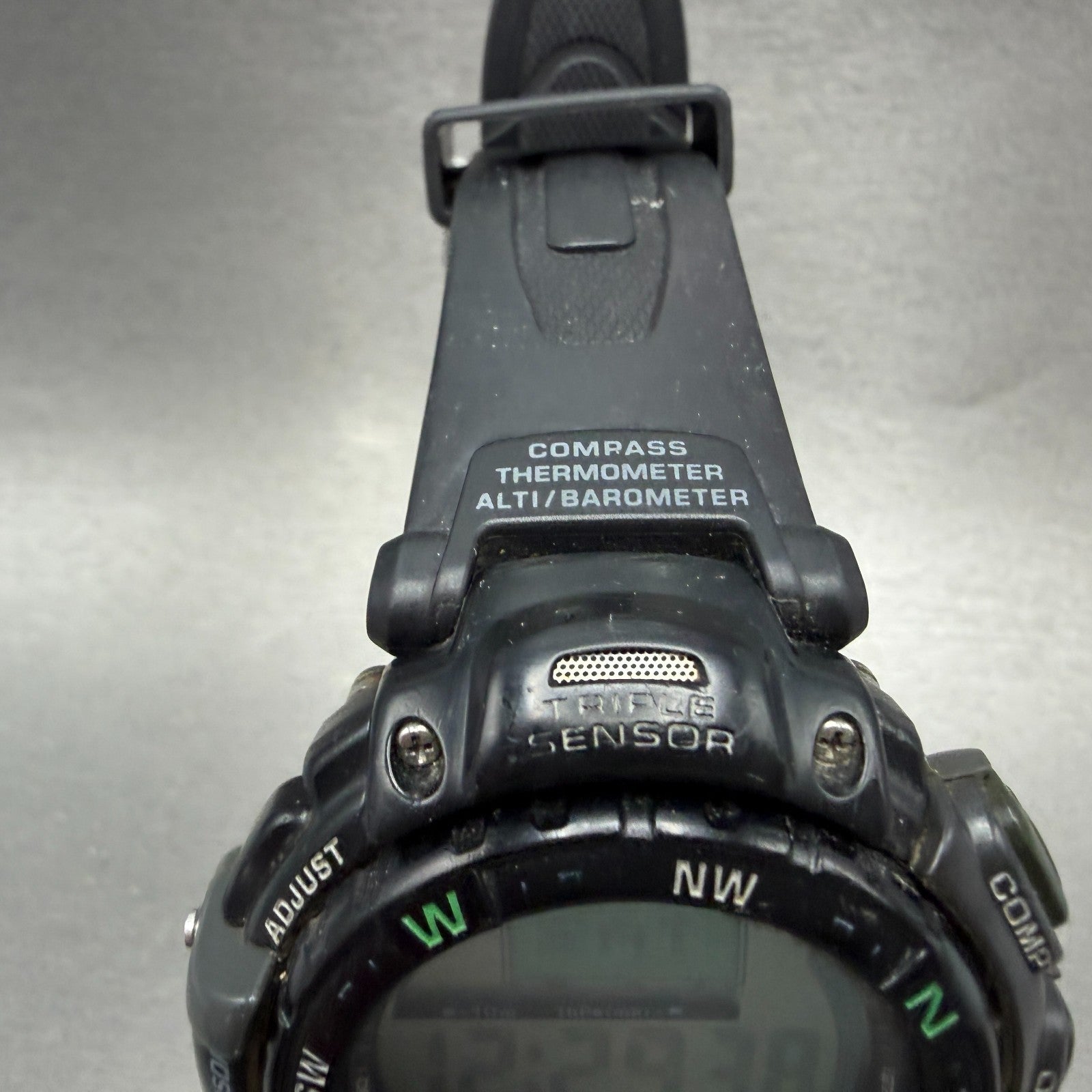 Casio Protrek Watch Men 54mm Black Triple Sensor Daydate Digital  PRG-40SJ Works4