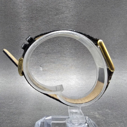 Seiko Tank Watch Women 17mm White Dial Gold Tone Rectangle 2C20-5019 New Batt 898