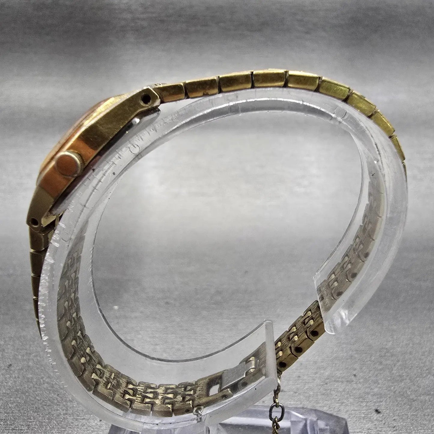 Seiko Watch Women 16mm Gold Dial Gold Tone Oval 2C20-5749 New Battery Vintage6