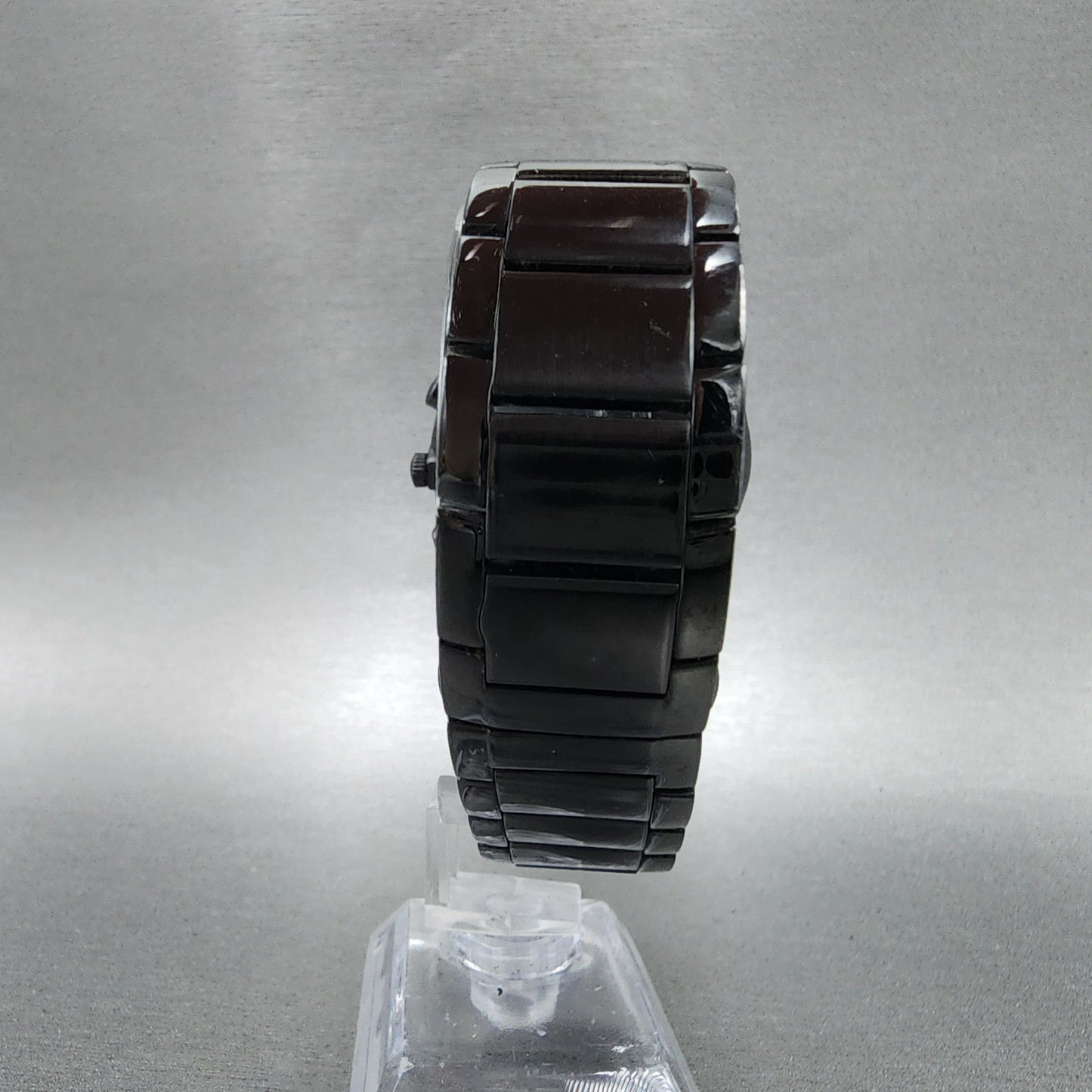 Emporio Armani Chronograph Watch Men 43mm Black Dial Black Tone New Battery7
