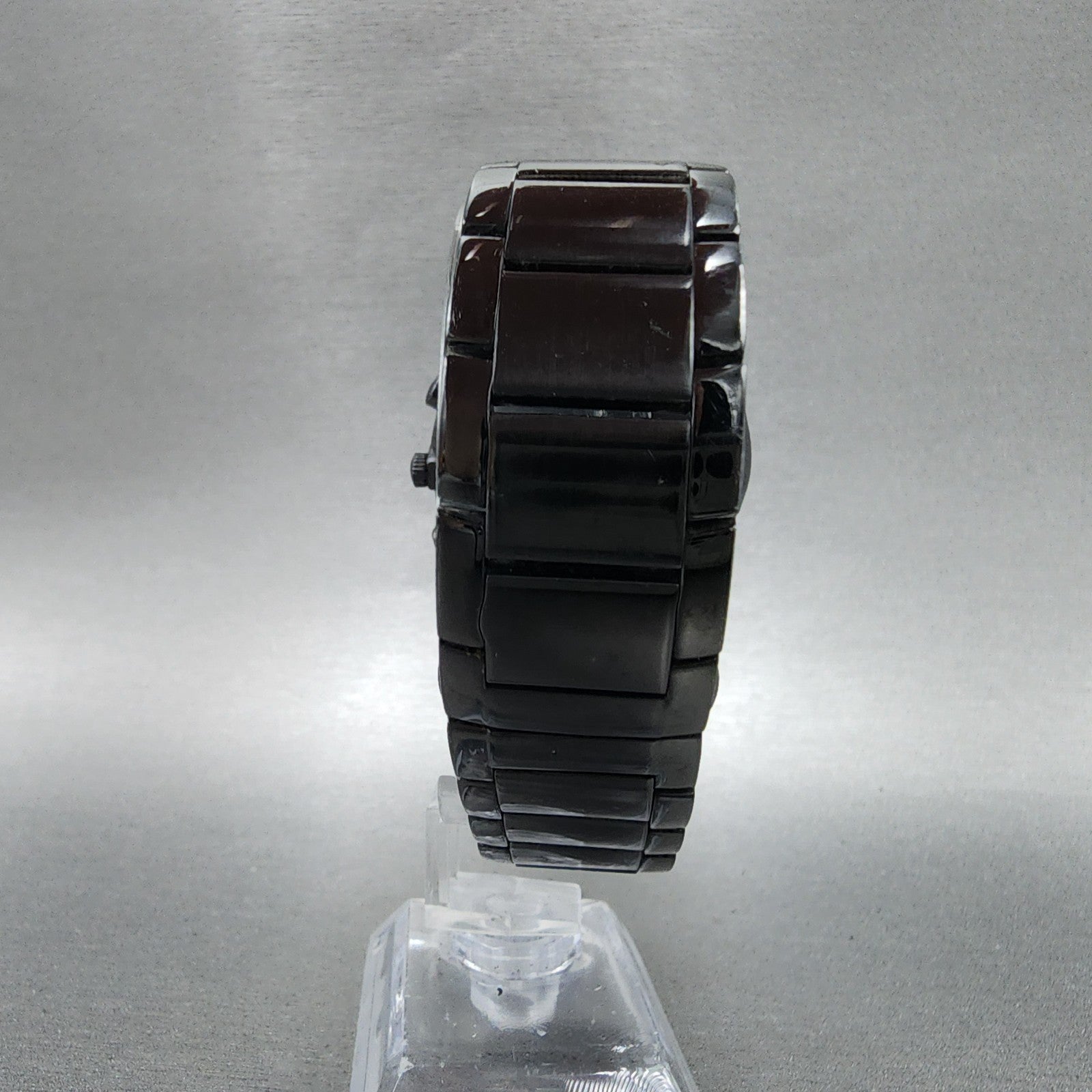 Emporio Armani Chronograph Watch Men 43mm Black Dial Black Tone New Battery7