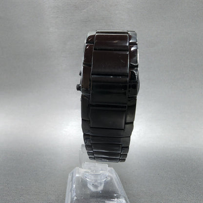 Emporio Armani Chronograph Watch Men 43mm Black Dial Black Tone New Battery7