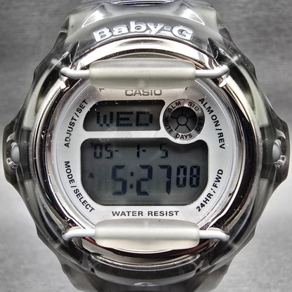 Casio Baby-G BG-169R Watch Women 42mm Silver Gray Chrono Alarm Round New Battery1