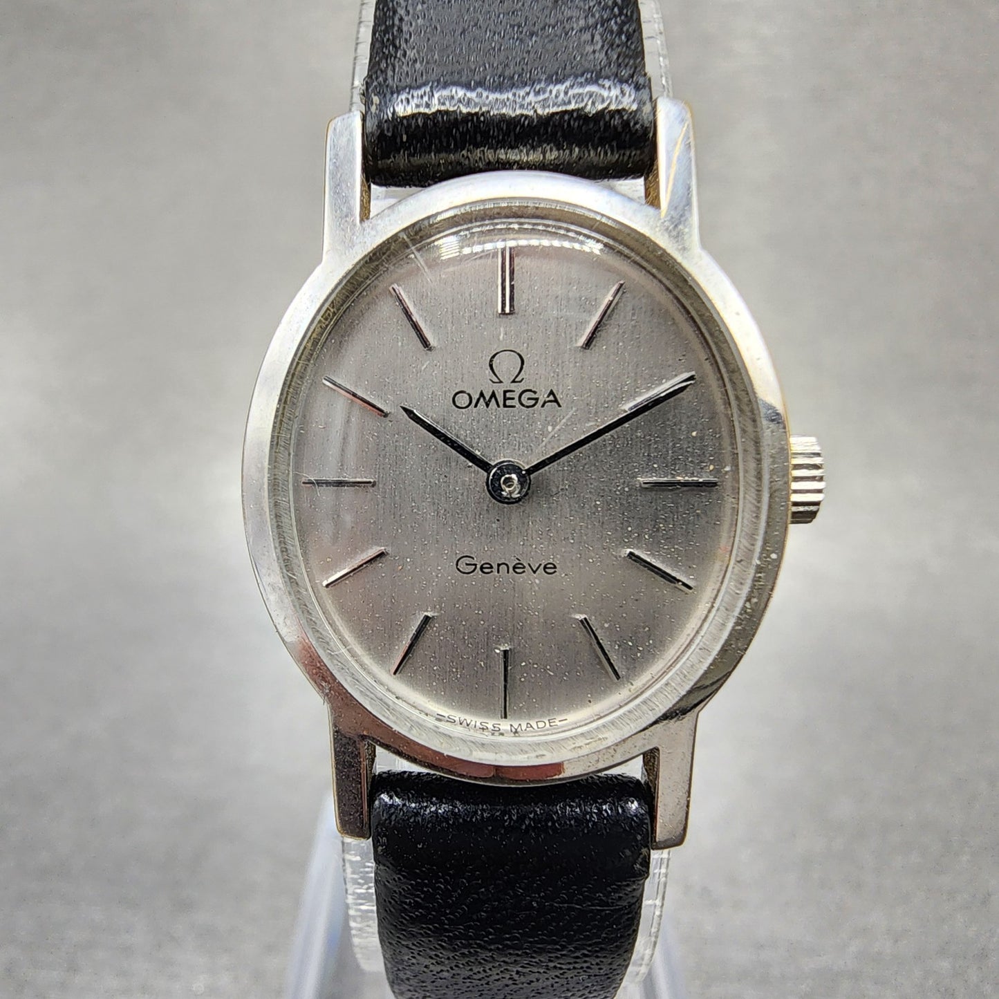 Omega Geneve Watch Women Silver Dial Steel Oval Manual 5110411 Cal 625 PARTS0
