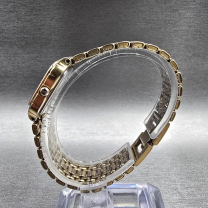Bulova Tank Watch Women 19mm White Dial Gold Tone Rectangle 97L64 New Battery6