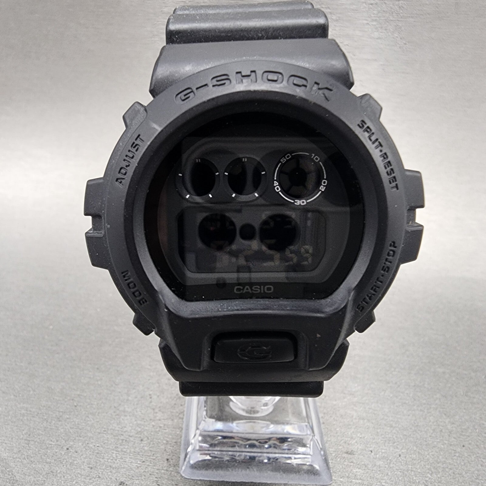Casio GShock DW6900BB Watch Men 50mm Digital LCD Black Tone Alarm Chrono Works0