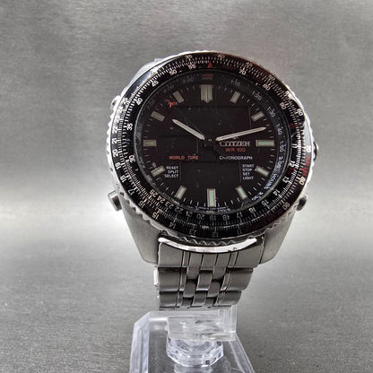 Citizen Promaster Wingman Watch Men 41mm Black Dial Steel Analog Digital PARTS6