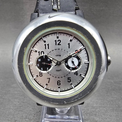 Nike Oregon Watch Men 45mm Silver Dial Aluminum Daydate Round WA0050 New Battery1