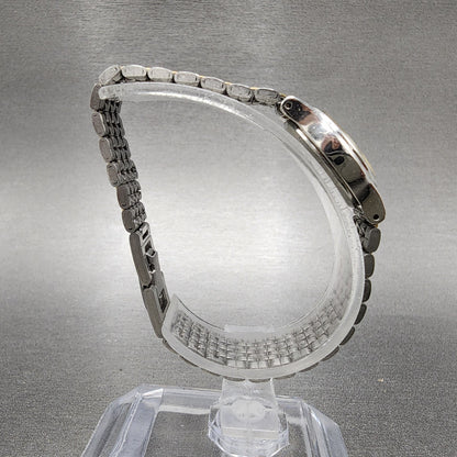 Seiko Watch Women 18mm White Dial Two Tone Oval V4015228 New Battery8