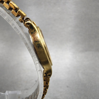 Seiko Watch Women 17mm White Dial Gold Tone Oval 2p205h20 New Battery VTG3
