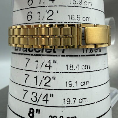 Bulova Watch Women 24mm Champagne Dial Gold Tone Round New Battery Vintage10