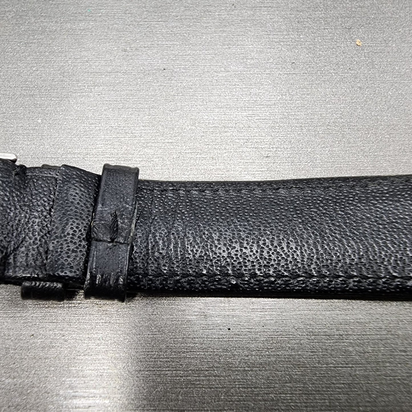Omega Leather Watch Band 18mm Black Steel Buckle Vintage Swiss Made5