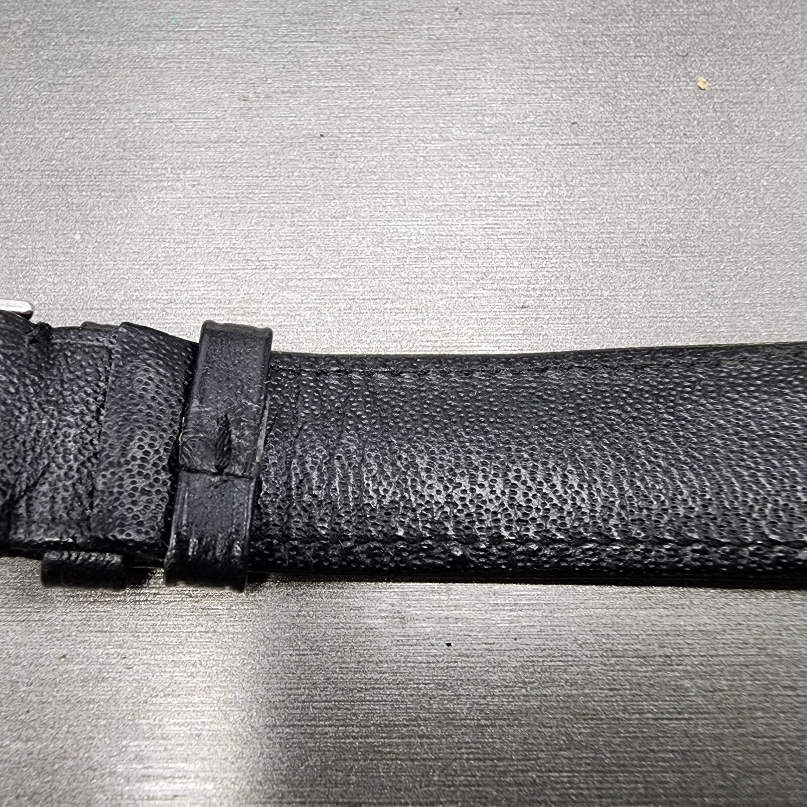 Omega Leather Watch Band 18mm Black Steel Buckle Vintage Swiss Made5