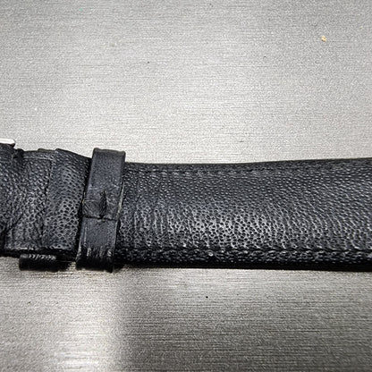 Omega Leather Watch Band 18mm Black Steel Buckle Vintage Swiss Made5