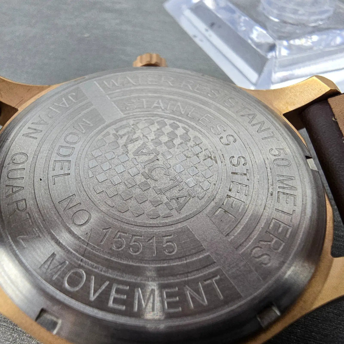 Invicta I Force Watch Men 44mm Rose Dial Rose Gold Tone Date Small Seconds 155159