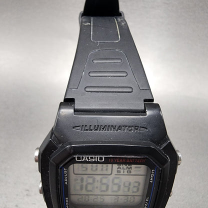 Casio W800H Watch Men 38mm Digital Black Tone Alarm Chrono New Battery4