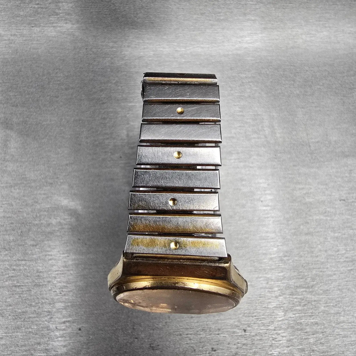 Seiko SQ Watch Men 33mm Gold Dial Gold Daydate Round 6923-7099 New Battery VTG4