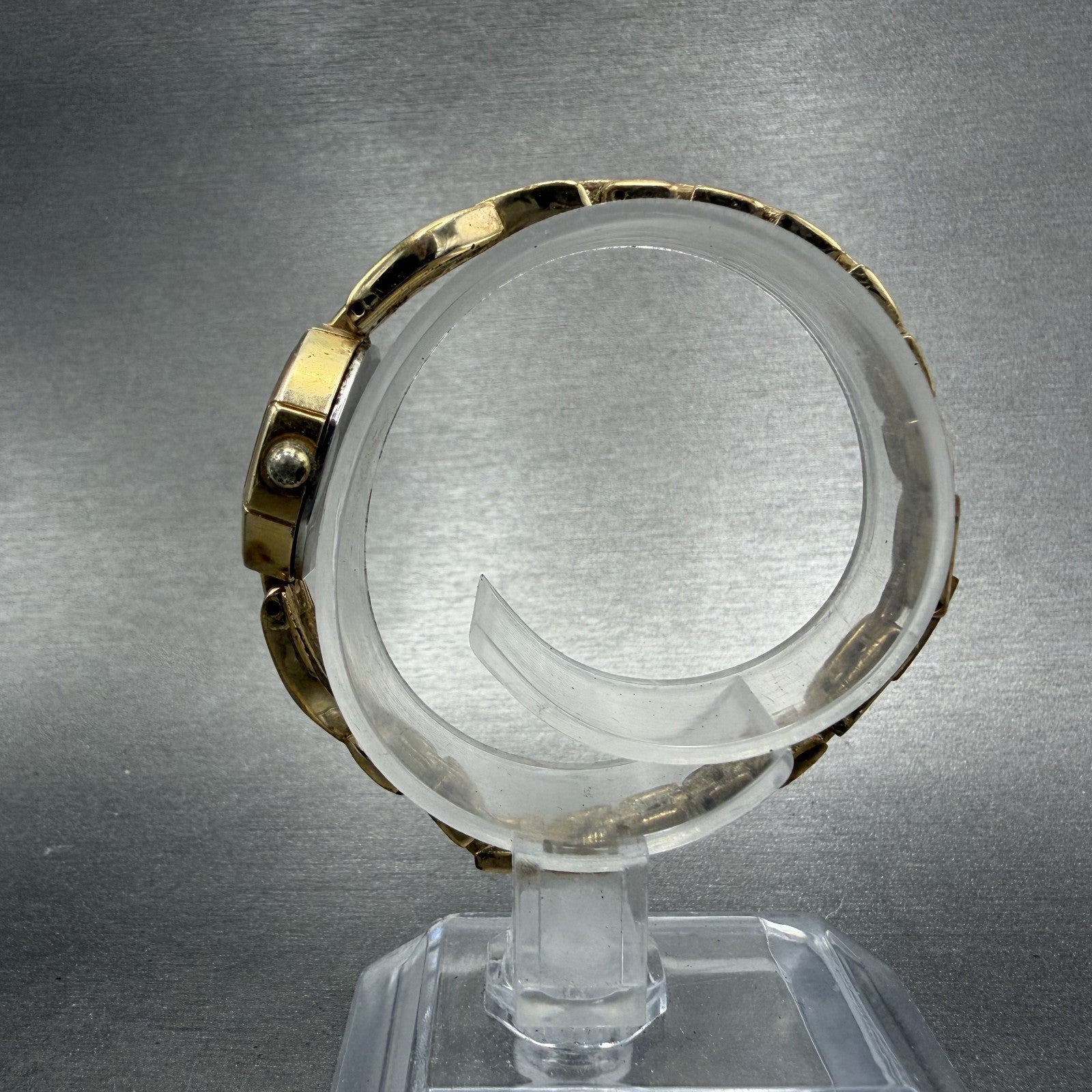 Citizen CQ Watch Women 20mm Black Dial Gold Tone Octagon 4-102444 New Battery6
