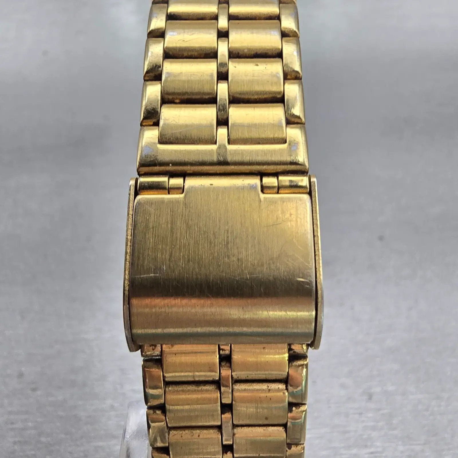 Seiko Watch Men 34mm White Dial Gold Tone Round V701-6K09 New Battery Vintage7