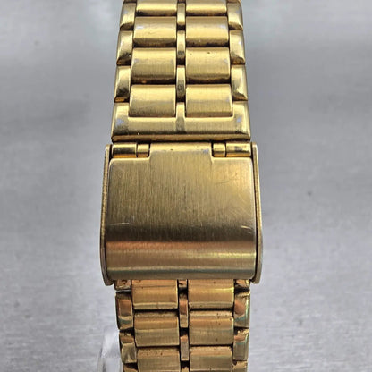 Seiko Watch Men 34mm White Dial Gold Tone Round V701-6K09 New Battery Vintage7