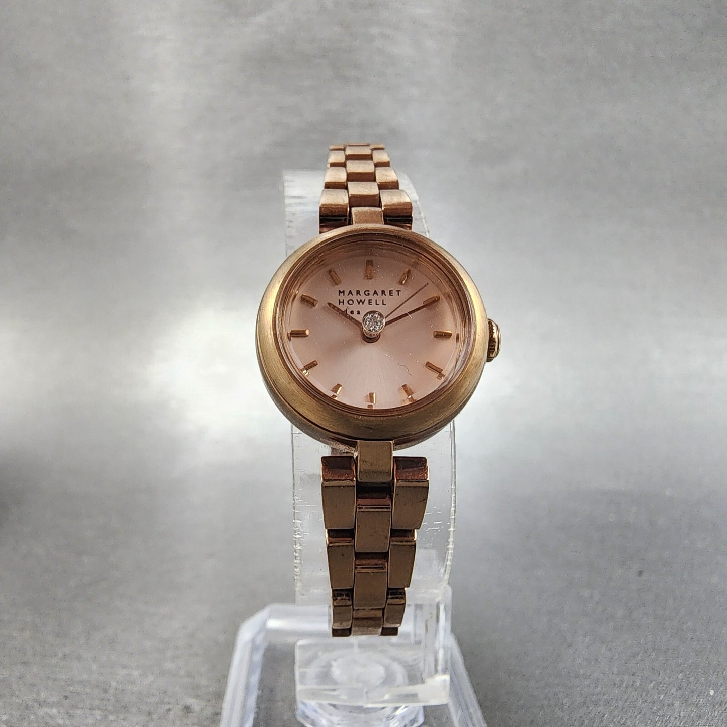 Margaret Howell Watch Women 21mm White Dial Rose Gold Tone Round New Battery6