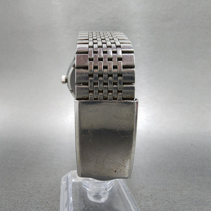 Orient Swimmer Watch Men 35mm Silver Dial Silver Tone Date Round New Battery7