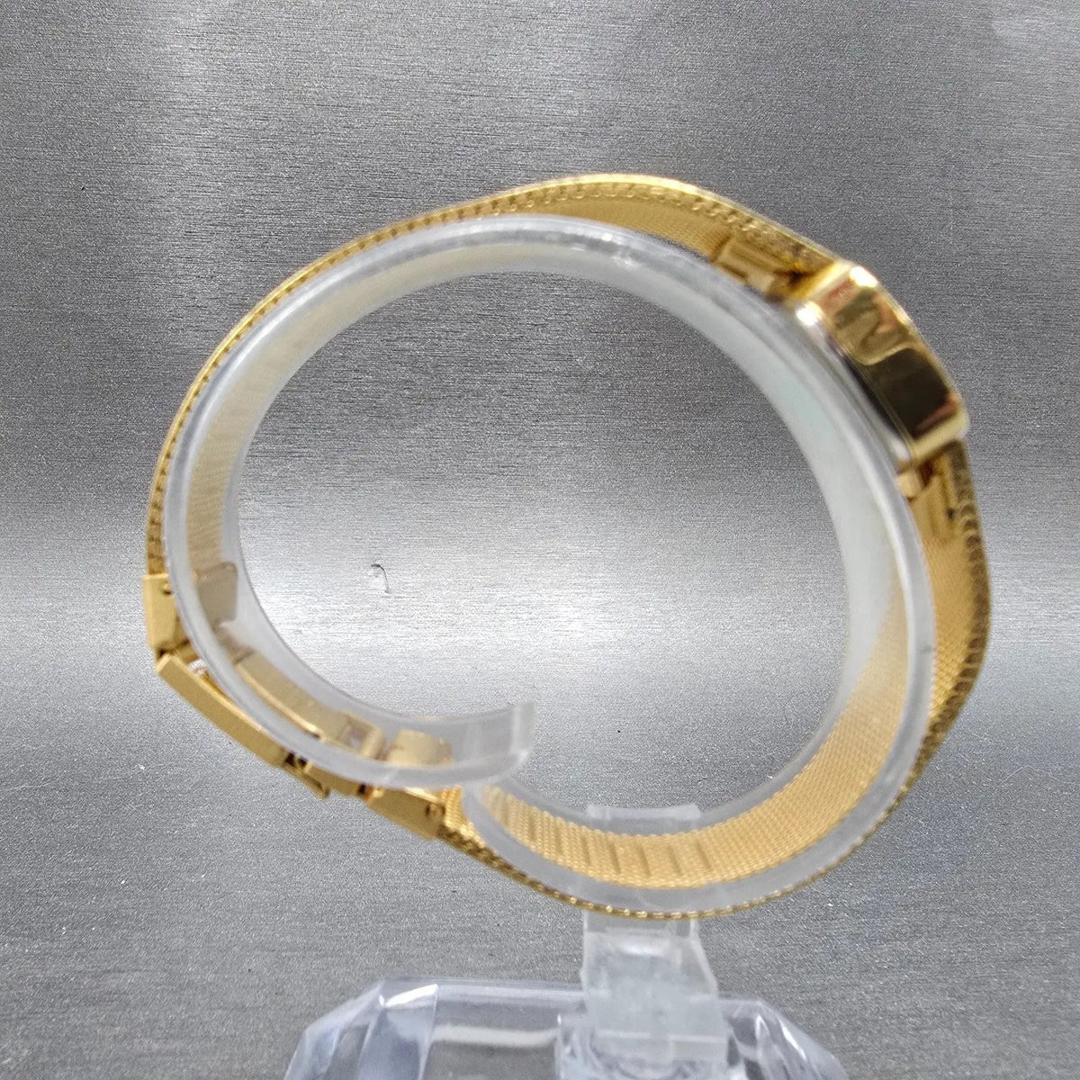 Bulova Accutron Watch Women 20mm Champagne Dial Gold Tone Rectangle P9 PARTS9
