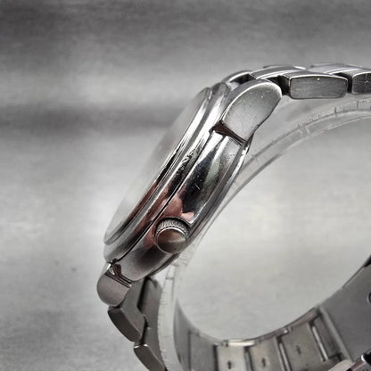 Citizen Eco-Drive Watch Men 35mm White Dial Silver Tone Date E111-S036461 WorksD2