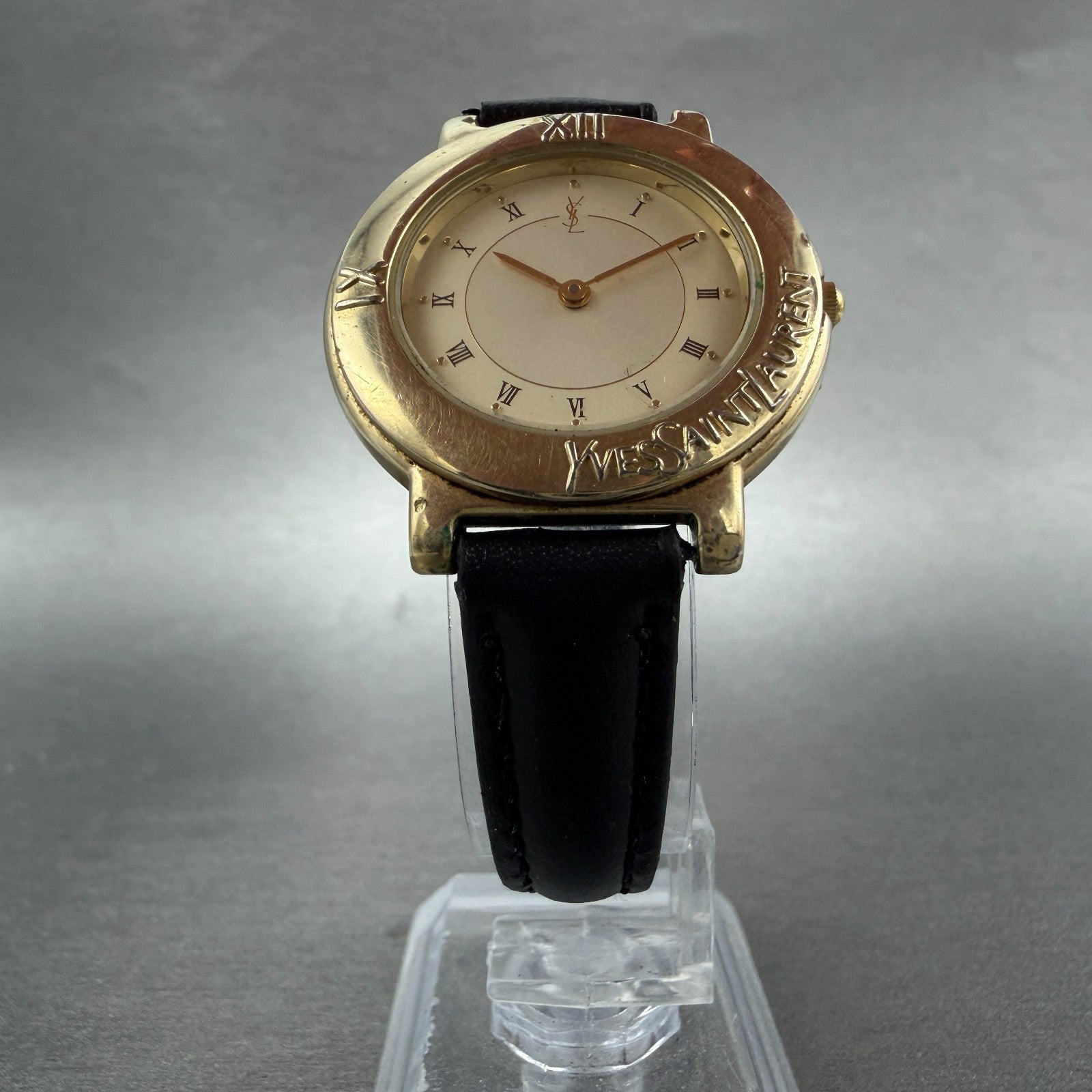 Yves Saint Laurent Watch Women 31mm Champagne Dial Two Tone 4620-E60957 New Batt5