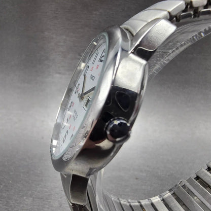 Timex Easy Reader Watch Men 35mm White Dial Silver Tone Daydate T20461 New BattK2