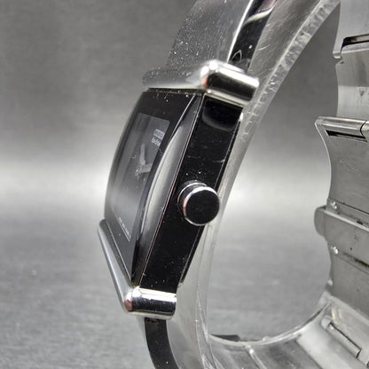 Citizen Eco-Drive Tank Watch Women 23mm Black Dial Silver B023-Y70719 Works JP2