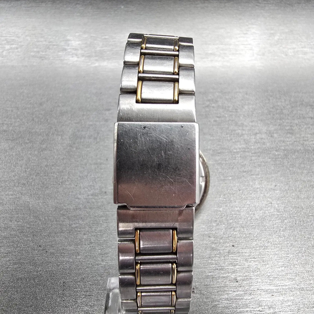 Seiko Alba Watch Men 32mm Silver Dial Two Tone Round V801-0010 New Battery7