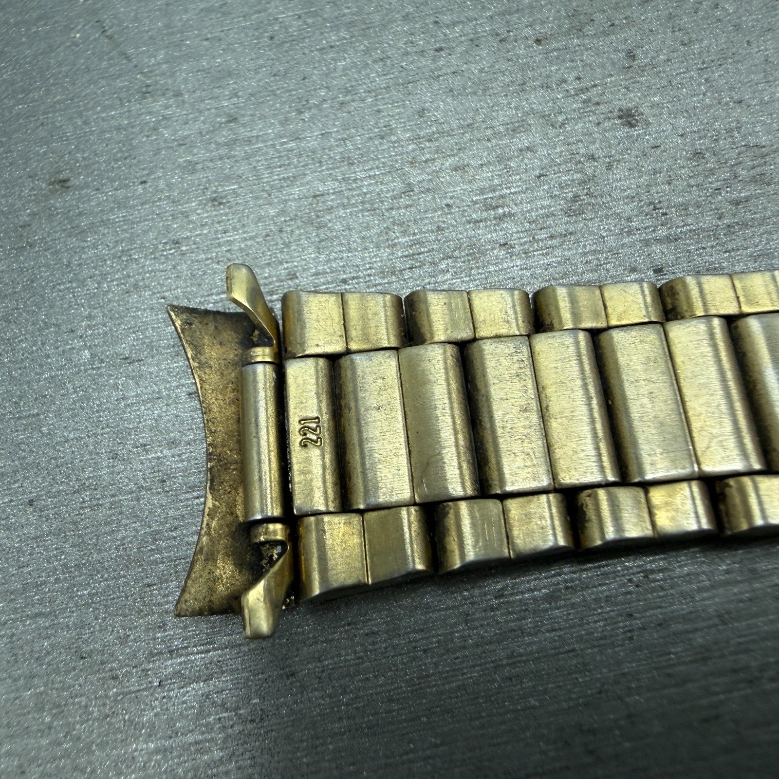 Seiko Bracelet 20mm Stainless Steel Gold Tone Tri Folding Clasp M03N-D-E Japan8
