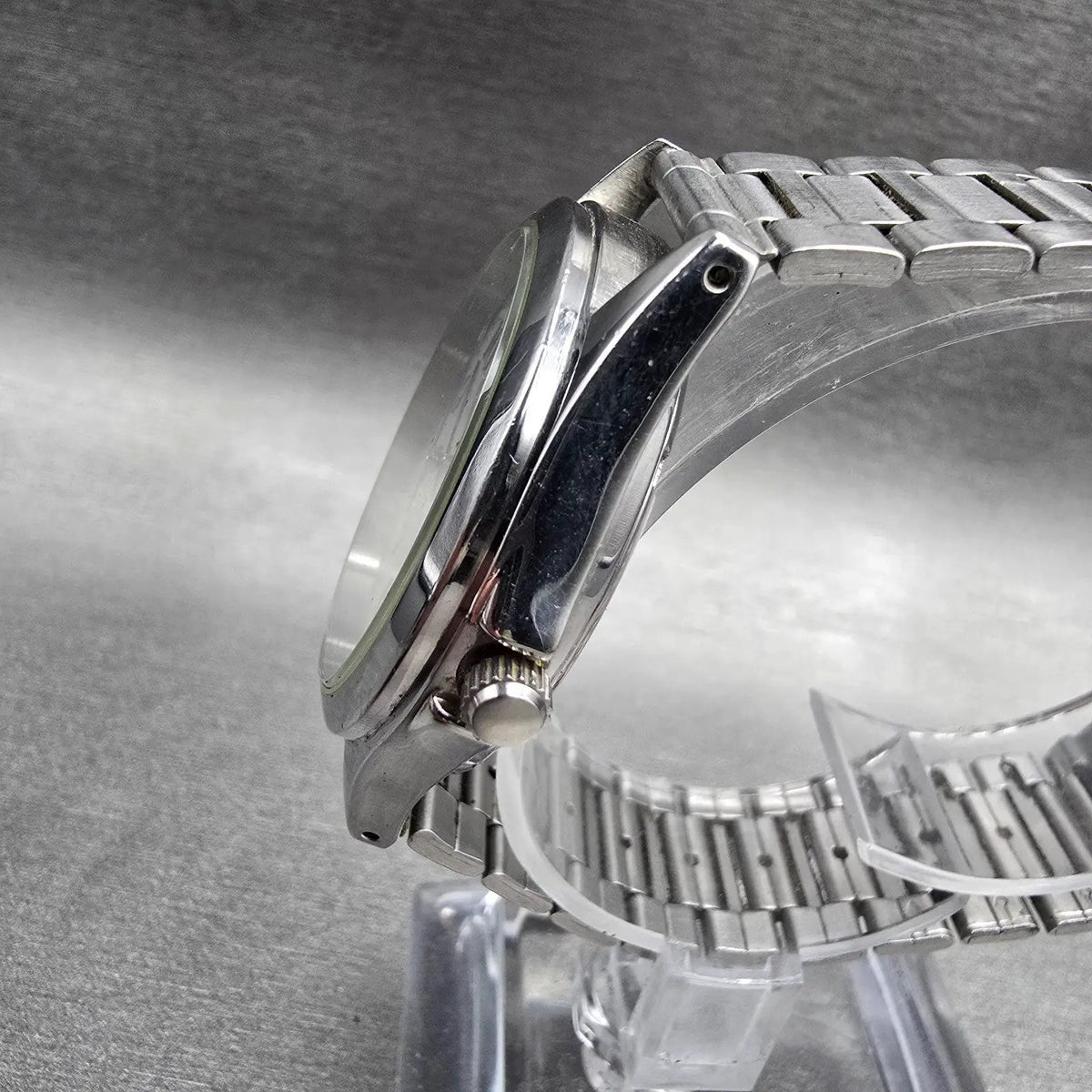 Seiko Alba Watch Men 34mm Silver Dial Silver Daydate 7N33-K002 New Battery Jp232
