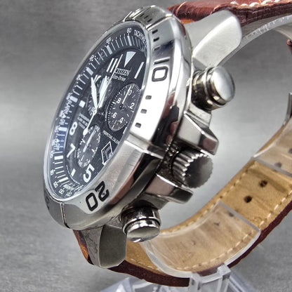Citizen Eco-Drive Brycen Watch Men 42mm Blue Dial Titanium Chrono BL5250-02L2