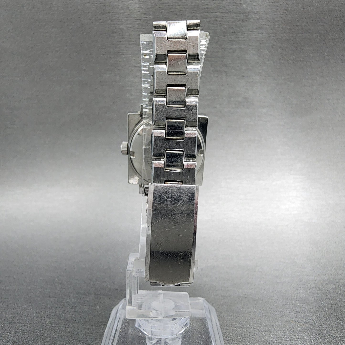 Seiko Automatic Watch Women 26mm Silver Dial Steel Daydate Rectangle Runs!!!!!!!7