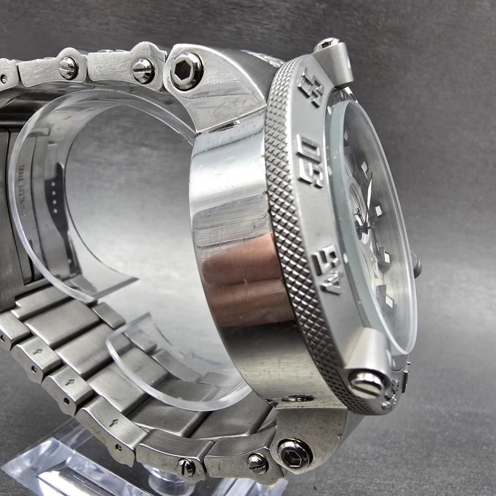 Invicta Sub Aqua Noma III Watch Men 50mm Silver Dial Silver Tone 1894 NewBattery3