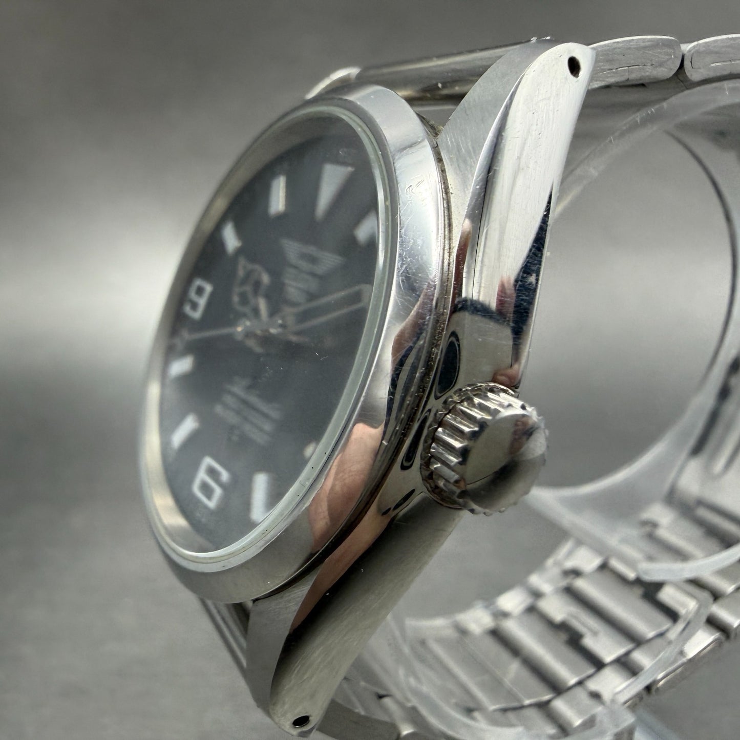 Elgin Automatic Watch Men 36mm Black Dial Stainless Steel Round FK-979 Runs2