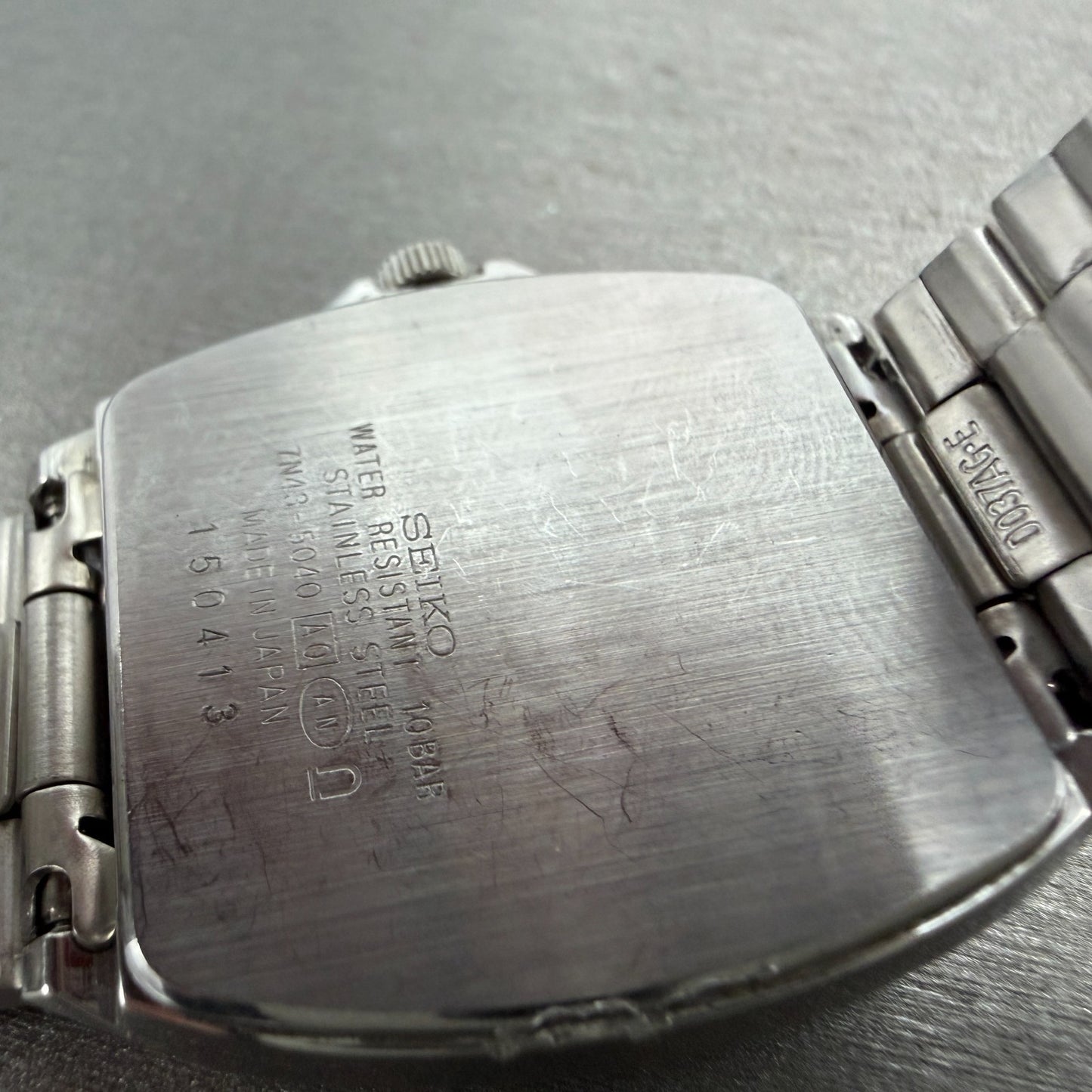 Seiko Spirit Watch Men 32mm Silver Dial Silver Tone Daydate 7N43-5040 PARTS VTG10