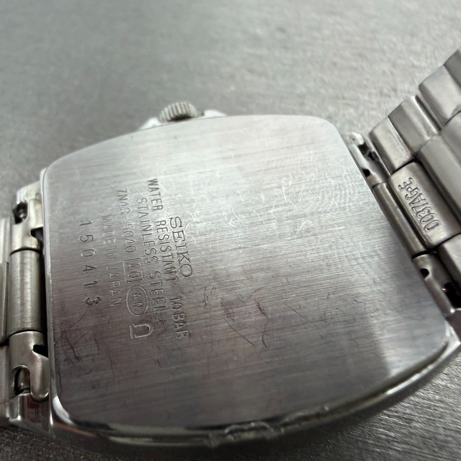 Seiko Spirit Watch Men 32mm Silver Dial Silver Tone Daydate 7N43-5040 PARTS VTG10