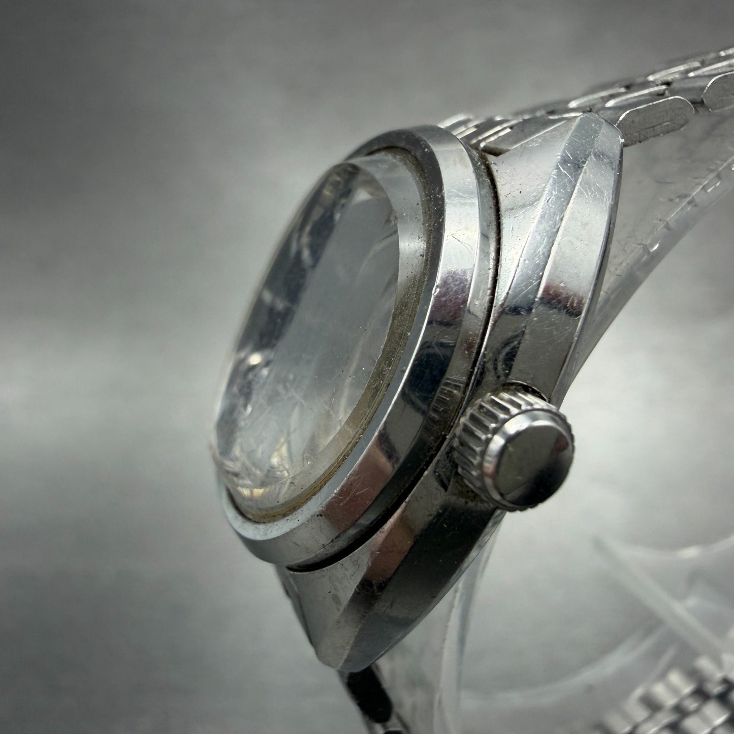 Seiko Automatic Watch Women 26mm Blue Dial Silver Tone Date 2205-0550 Runs2