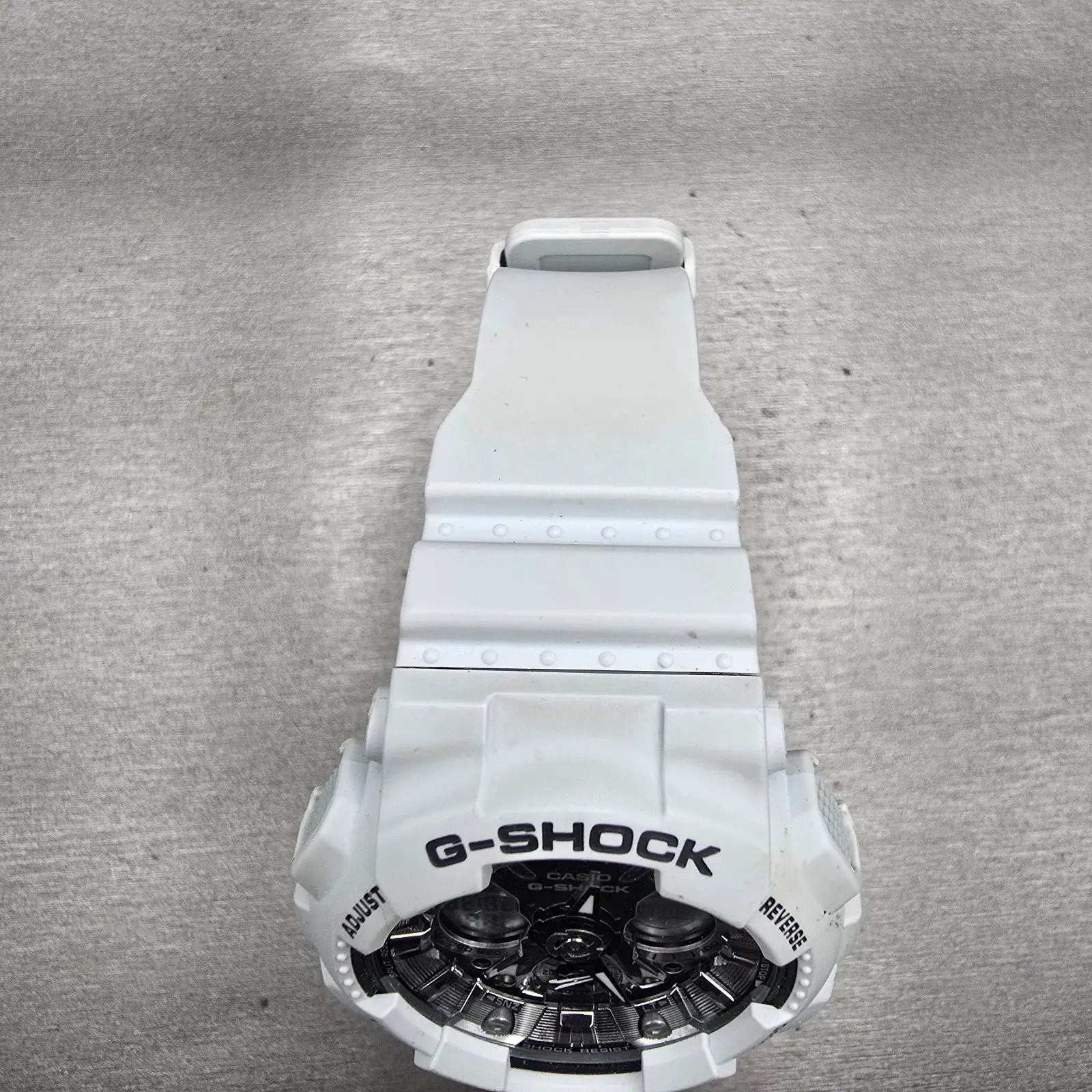 Casio G-Shock GMA-S120MF Watch Men 45mm Silver White Chronograph Alarm New Batt4