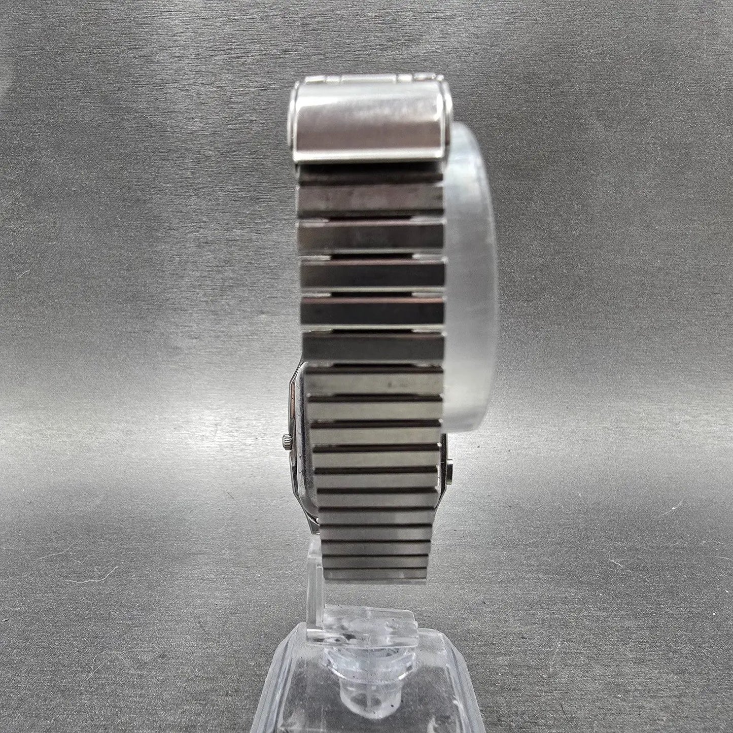 Seiko Analog Digital Watch Men 31mm Black Dial Silver Tone Alarm H357-500H PARTS9