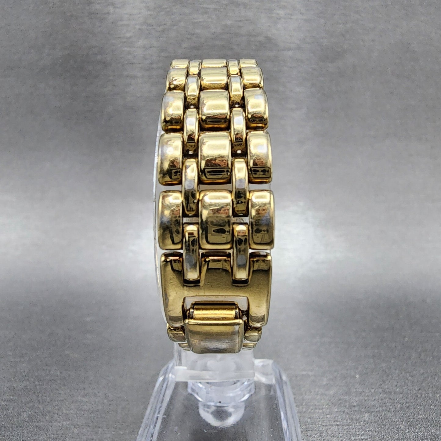Seiko Tank Watch Women 17mm White Dial Gold Tone Rectangle 1N006B79 New Batt7