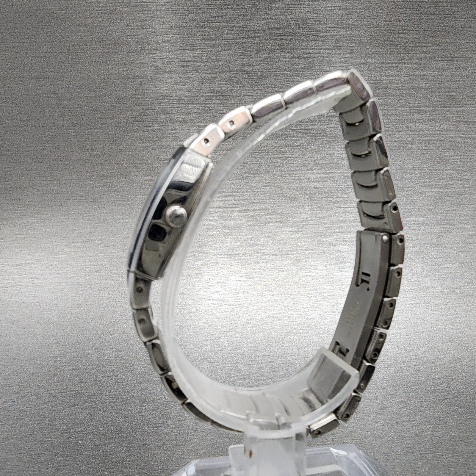 Bulova Tank Watch Women 22mm Black Dial Silver Tone Diamond 96P15 New Battery6