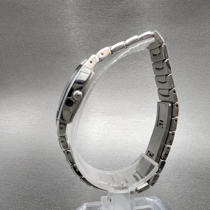 Bulova Tank Watch Women 22mm Black Dial Silver Tone Diamond 96P15 New Battery6