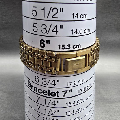 Bulova Tank Watch Women 19mm White Dial Gold Rectangle 97L64 New Battery JP9