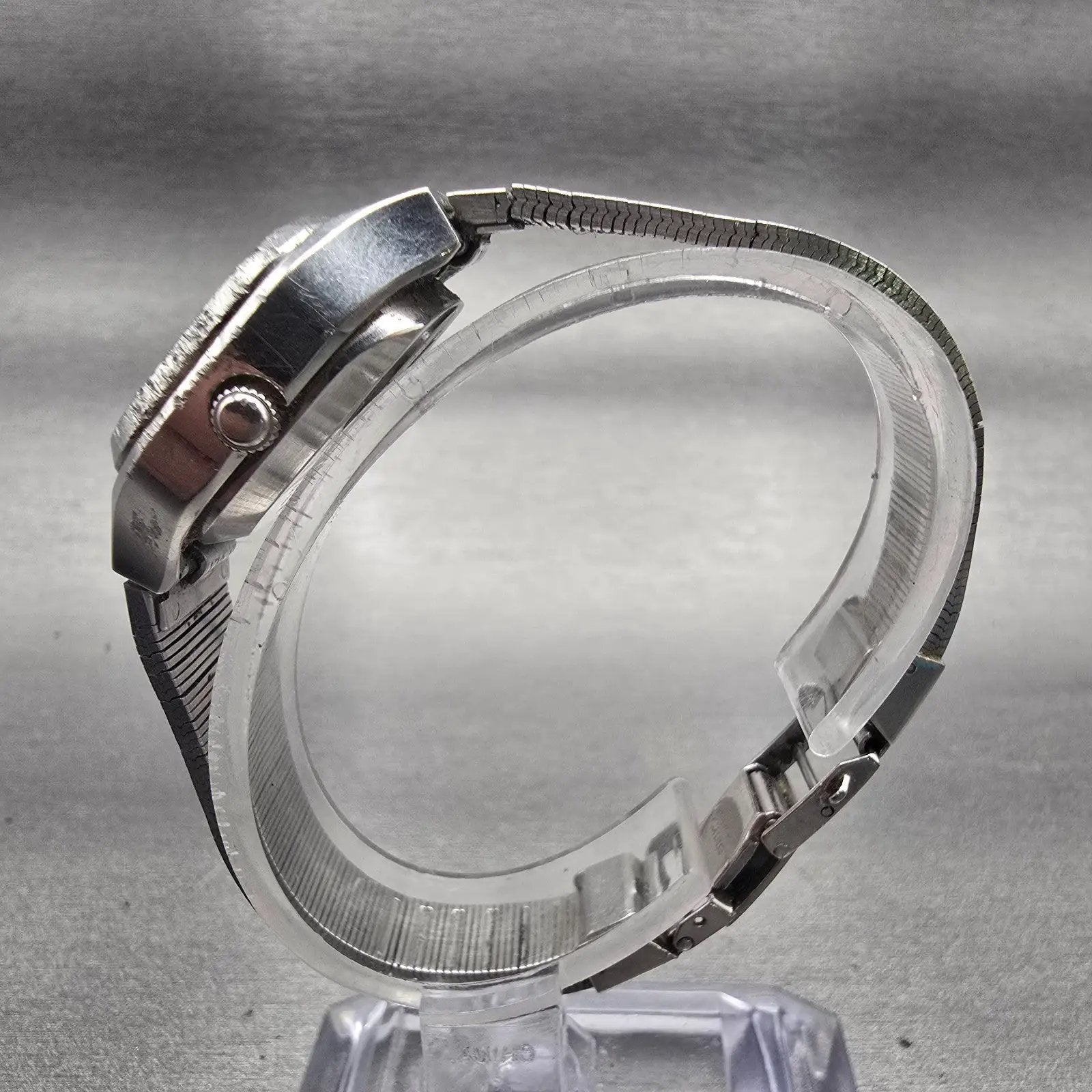 Seiko Watch Women 24mm Blue Dial Silver Tone Daydate Rectangle 7903-5000 New Bat6