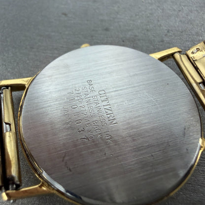 Citizen Exceed Watch Men 32mm Champagne Dial Gold Tone 2720-272145 PARTS10